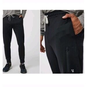 Vuori Pants V416 Mens XL Black Sunday Performance Jogger Zip Pockets